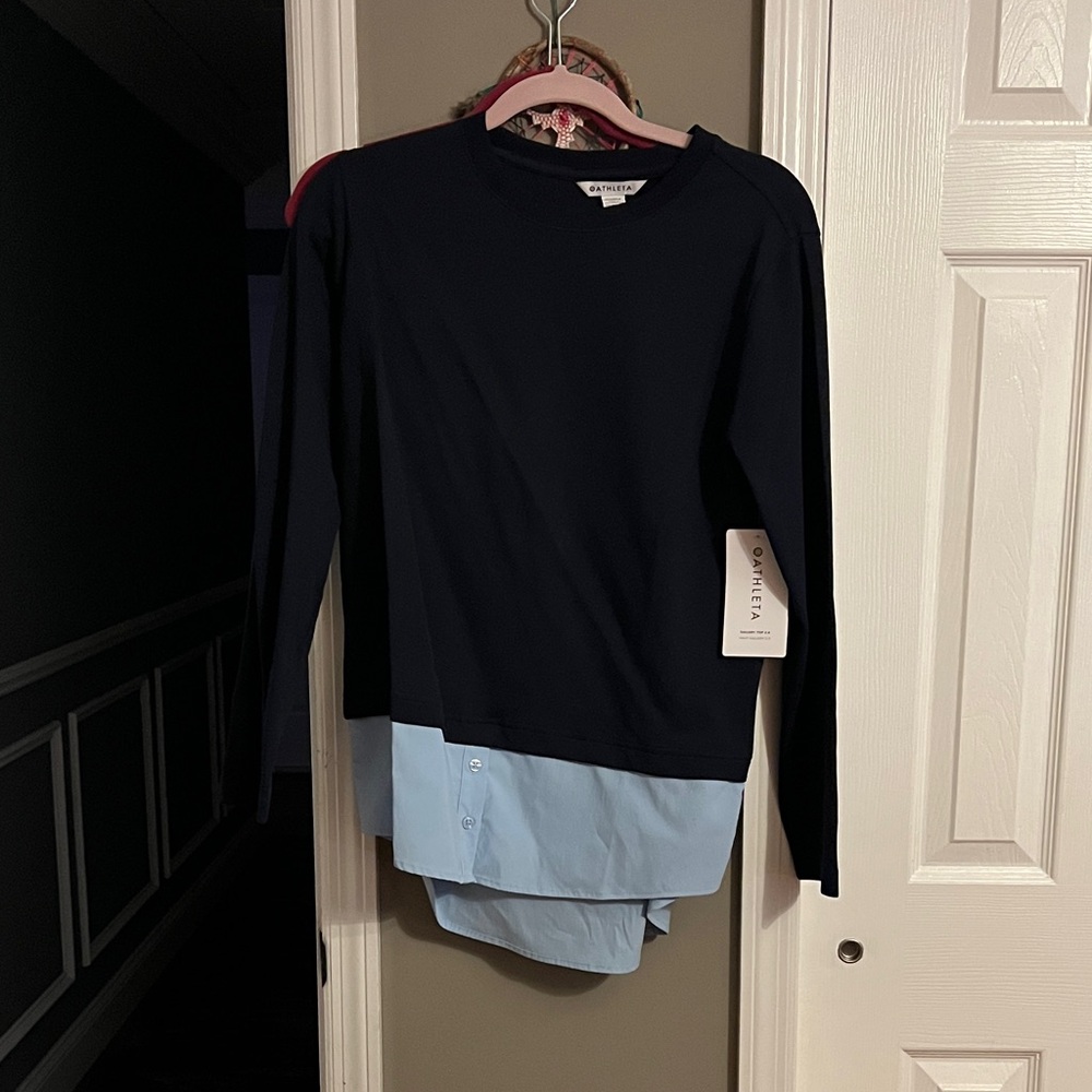 Athleta Navy Long Sleeve Top